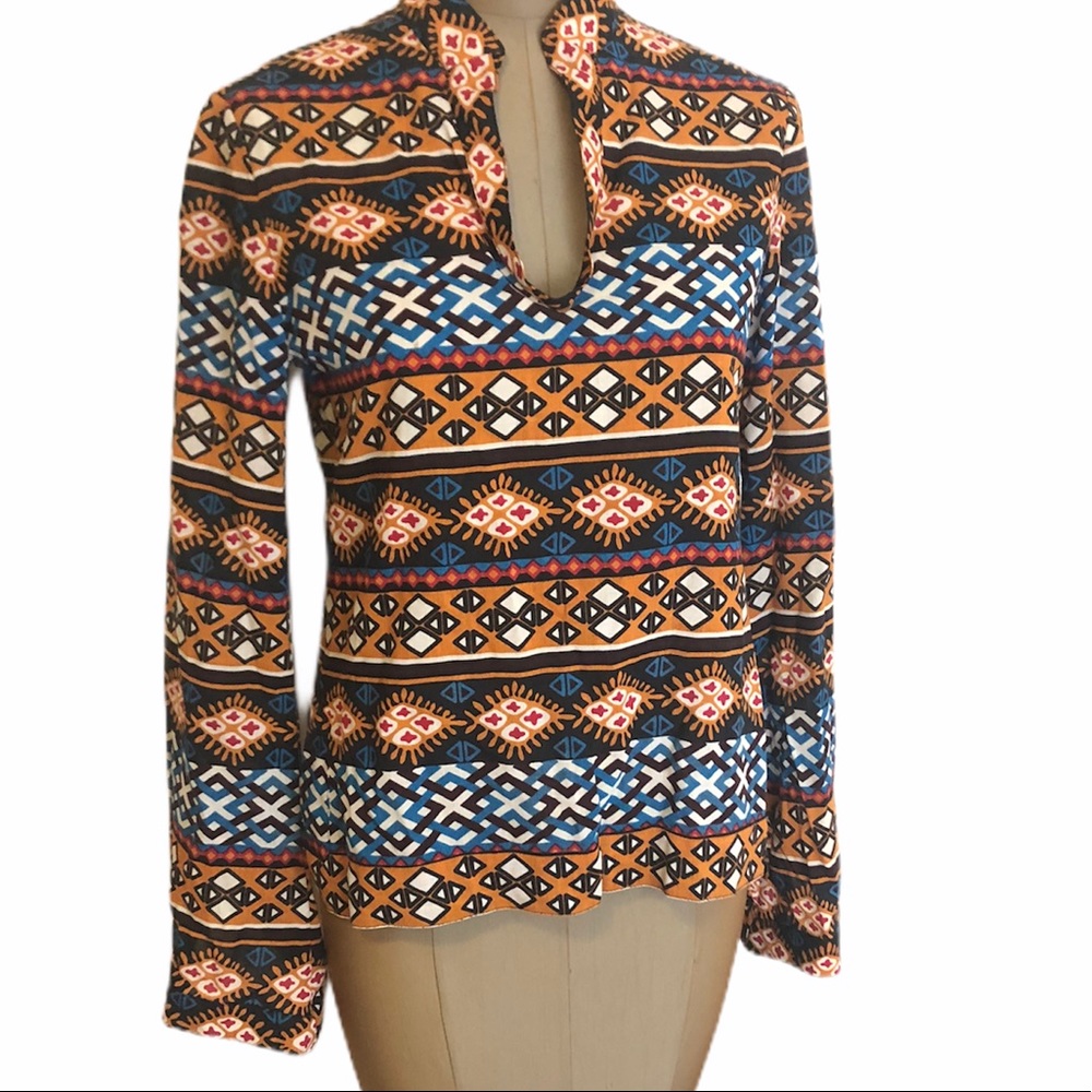 TORY BURCH Multicolored Nylon Wool Long Sleeve 4